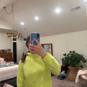 Lululemon Athletica Neon Yellow Crop Hoodie